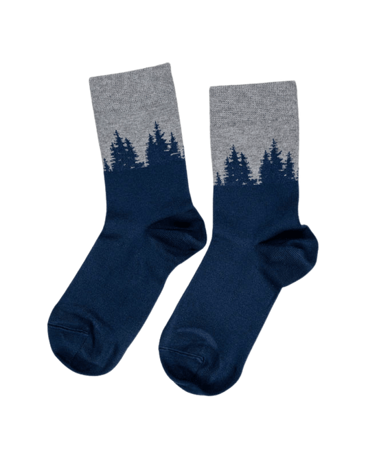 TreeSocks Standard Forest Navy-Grey - SOCKS - NIKIN EU