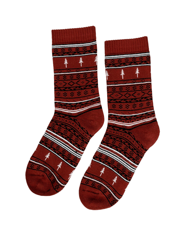 TreeSocks Cosy norvégienne Bordeaux