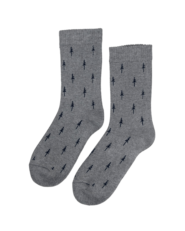 TreeSocks Cosy Allover Grey-Navy - SOCKS - NIKIN EU