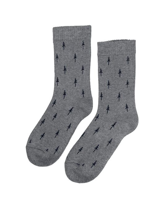 TreeSocks Cosy Allover Grey-Navy - SOCKS - NIKIN EU