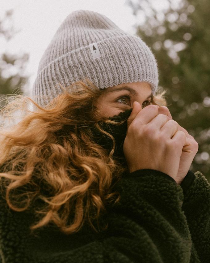 Treeanie Ribbed Cosy Cool Grey Mel - BEANIE - NIKIN EU