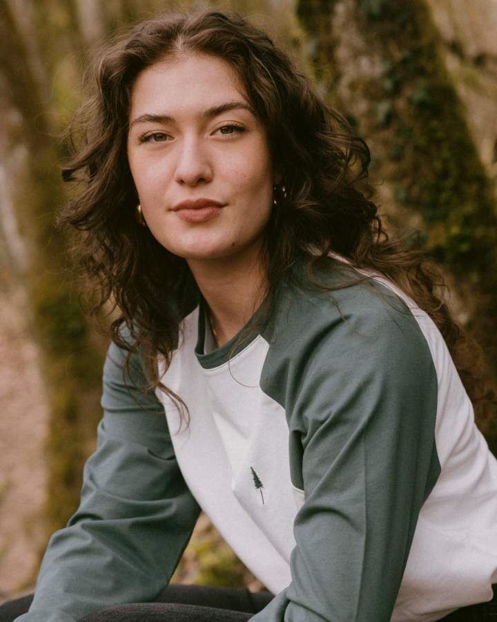 TreeShirt Longsleeve Raglan Juniper-White - LONGSLEEVE - NIKIN EU