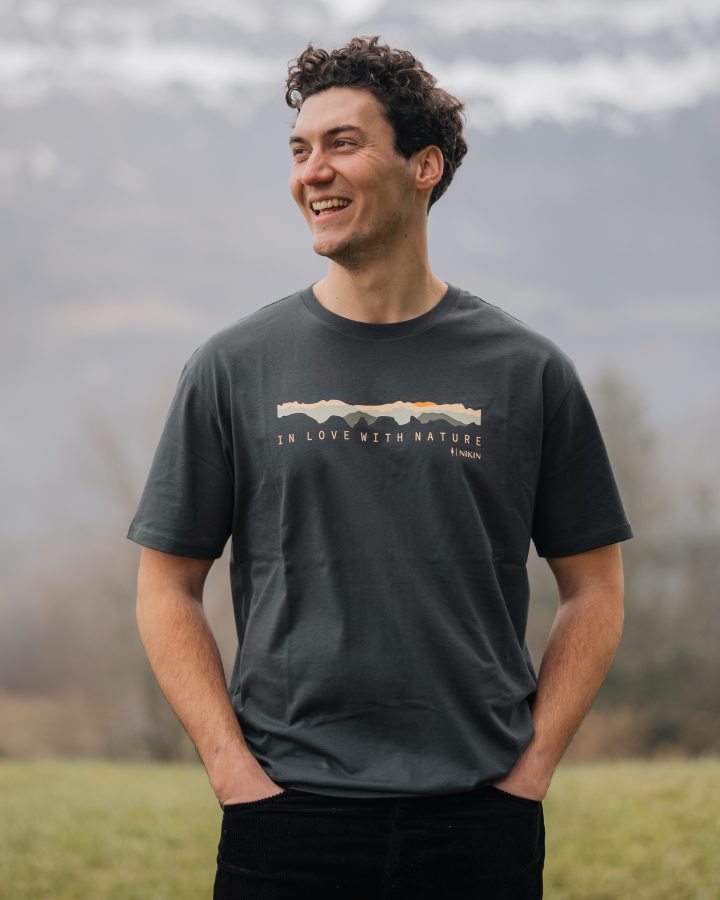 TreeShirt Mountain Panorama Dark Anthracite - TSHIRT - NIKIN EU
