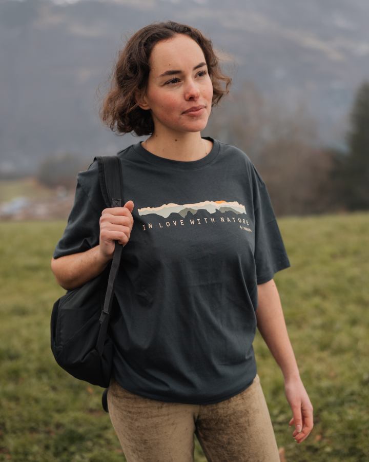 TreeShirt Mountain Panorama Dark Anthracite - TSHIRT - NIKIN EU