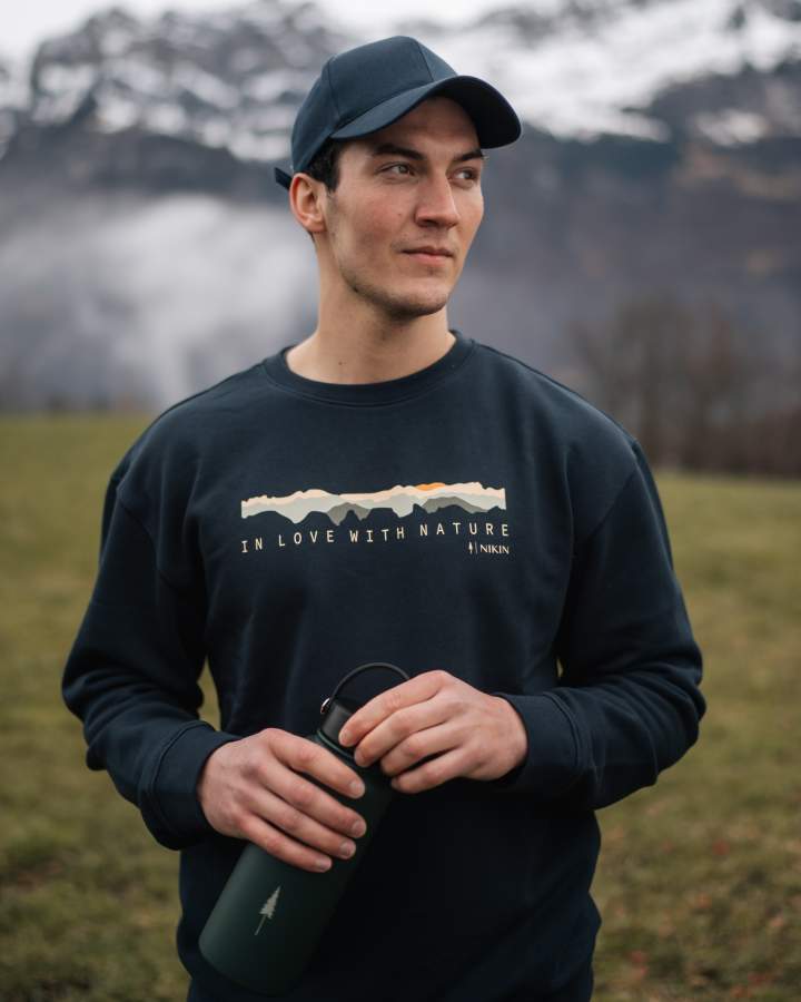 TreeSweater Mountain Panorama Dark Navy - SWEATER - NIKIN EU