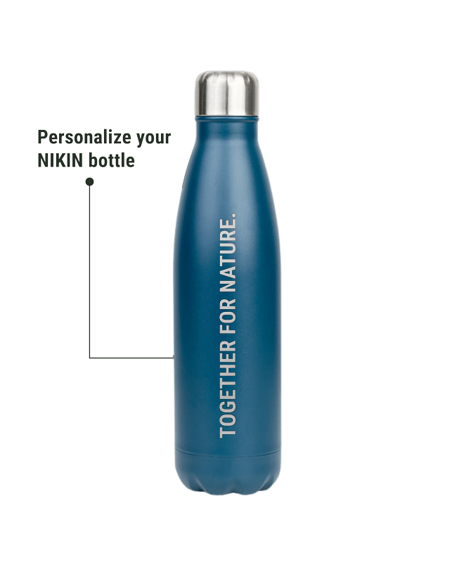 TreeBottle Personnalisé 500ml (grand texte) Marine Teal