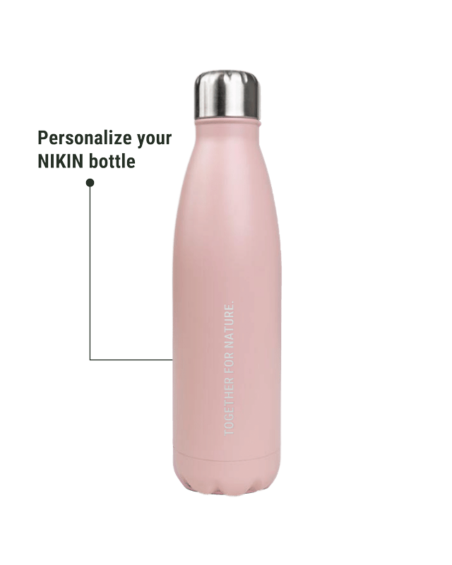 TreeBottle Personnalisé 500ml (petit texte) Rose