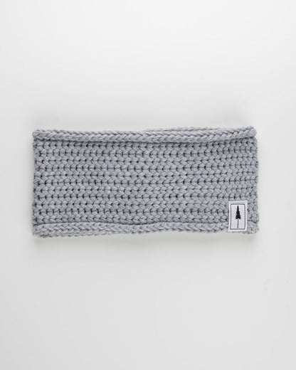 TreeHeadband Knitted Fleece - Light Grey Mel - HEADBAND - NIKIN