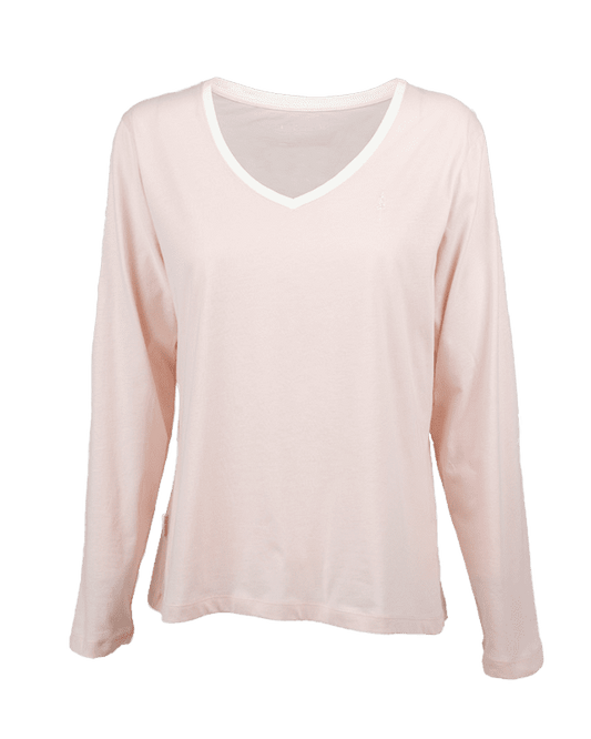 TreeJama T-shirt à manches longues Femmes - Rose - PYJAMA - NIKIN
