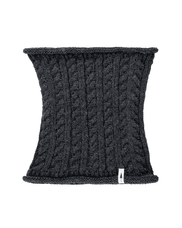 TreeNeckwarmer Cable Knit - Black Mel - ÉCRANS - NIKIN