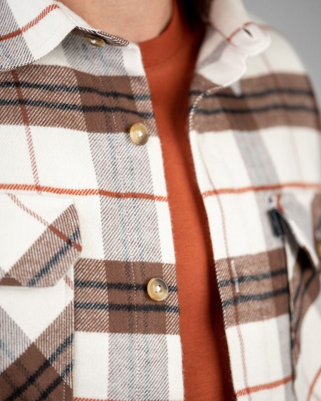 TreePlanter Overhirt Check - Chalk-Walnut-Brick - SHIRT - NIKIN