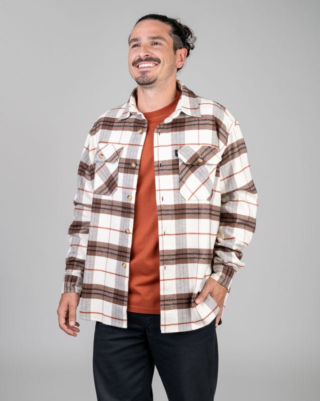 TreePlanter Overhirt Check - Chalk-Walnut-Brick - SHIRT - NIKIN