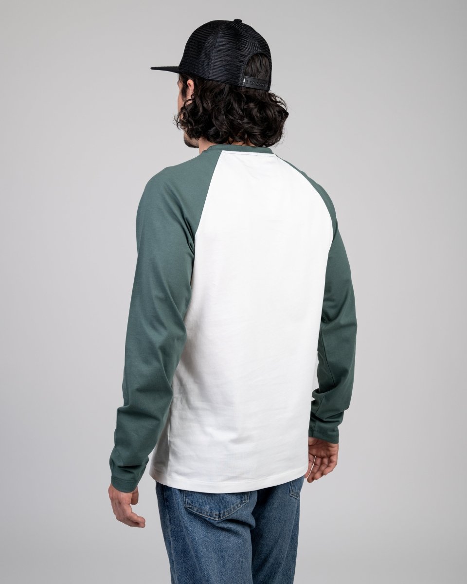 TreeShirt Longsleeve Raglan - Juniper-White - LONGSLEEVE - NIKIN