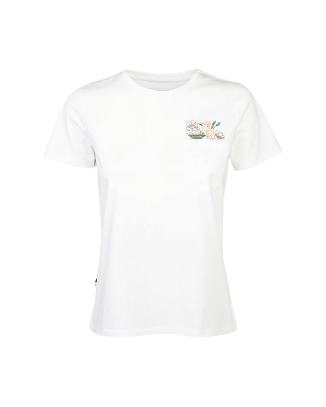 TreeShirt Pocket Flowers - White - TSHIRT - NIKIN