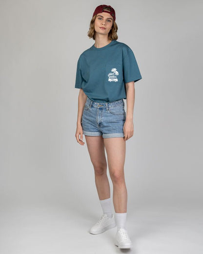 TreeShirt Pocket Summer - Faded Teal - TSHIRT - NIKIN