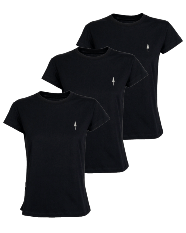 TreeShirt Femmes Noir 3-Pack