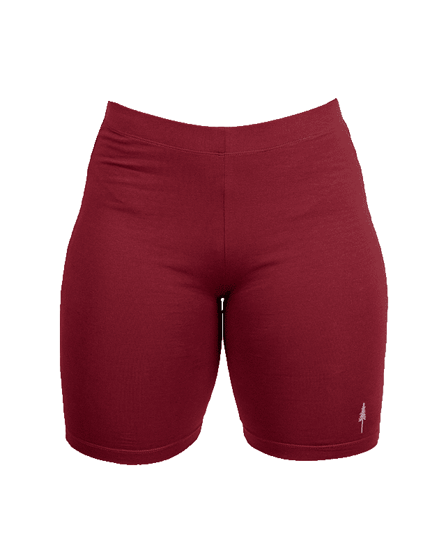 TreeShorts Biker Femmes - Deep Maroon - SHORTS - NIKIN