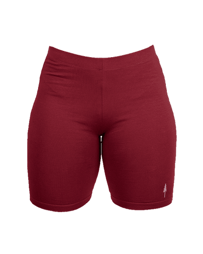 TreeShorts Biker Women - Deep Maroon - SHORTS - NIKIN