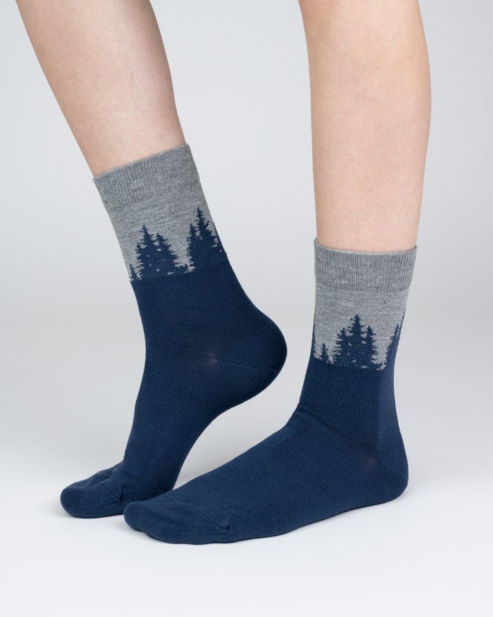 TreeSocks Standard Forest - Navy-Grey - SOCKS - NIKIN